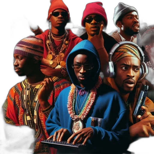 concept art, array, diverse, characters transparent PNG cut-out