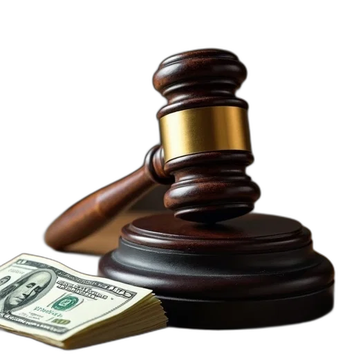 gavel, wooden, handle, gold-colored transparent PNG cut-out