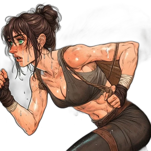 concept art, watercolor, comic book art, cyberpunk transparent PNG cut-out