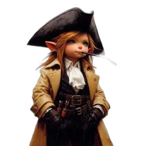 staff, jacket, hat, concept art transparent PNG cut-out