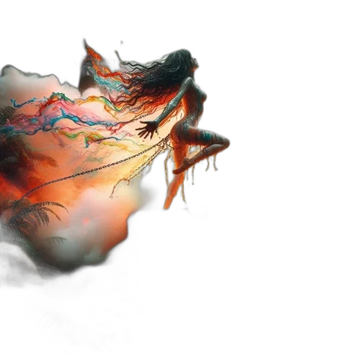 dragon, hair, mask, sword transparent PNG cut-out