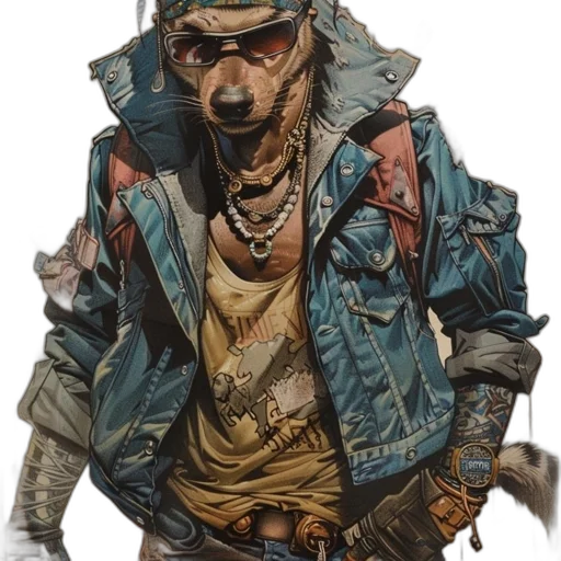 jacket, animal, face, mask transparent PNG cut-out