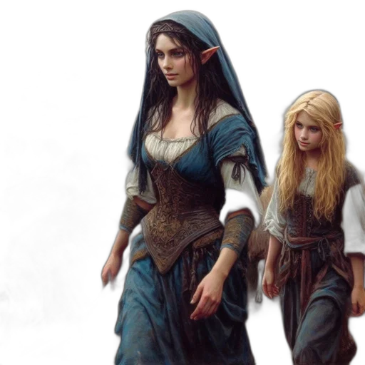 fantasy art, concept art, comic book art, photorealistic transparent PNG cut-out