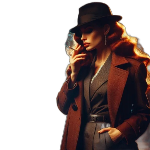 jacket, hat, staff, umbrella transparent PNG cut-out
