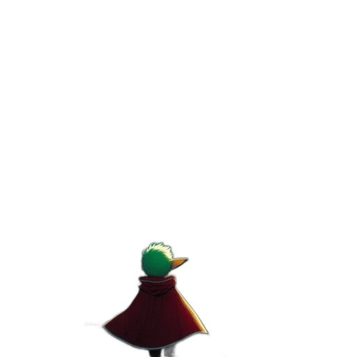 hat, dress, staff, robot transparent PNG cut-out
