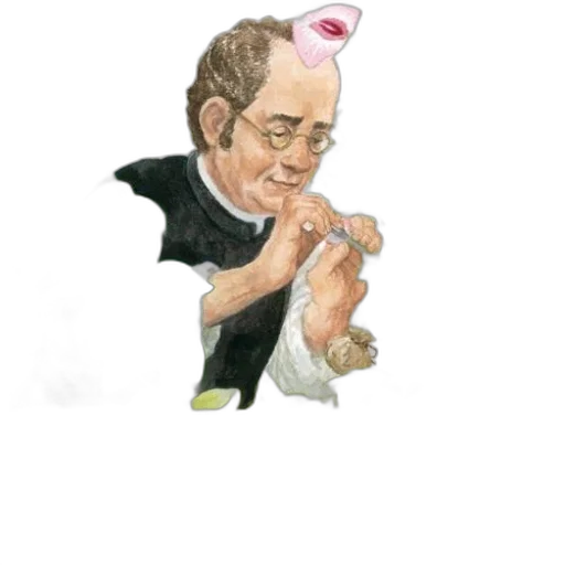 concept art, cartoon, gregor, mendel transparent PNG cut-out
