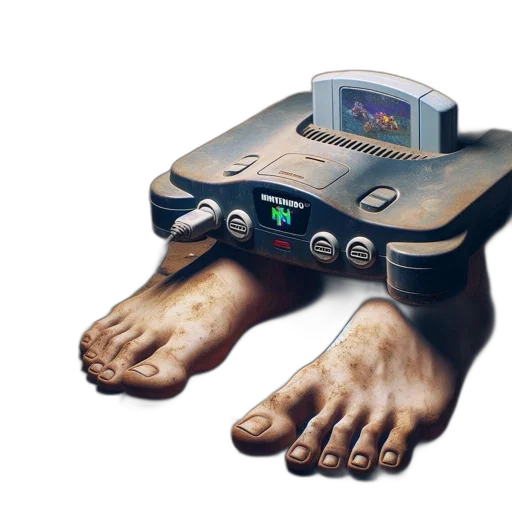 robot, shoes, weapon, vaporwave transparent PNG cut-out
