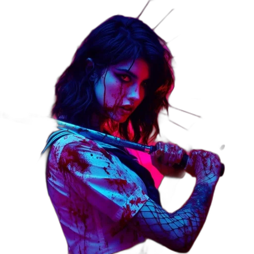 concept art, comic book art, cyberpunk, pixel art transparent PNG cut-out