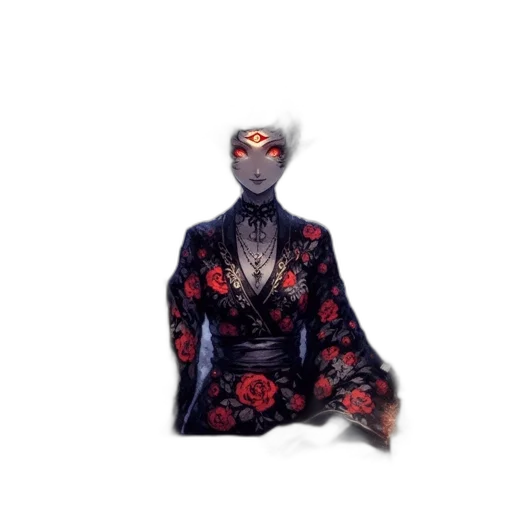 dress, mask, jewelry, staff transparent PNG cut-out