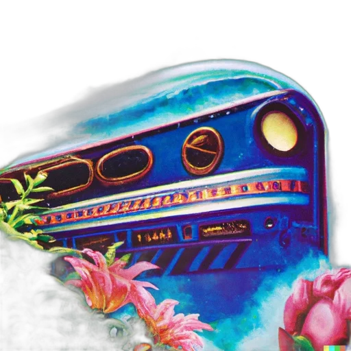 car, crown, jewelry, vaporwave transparent PNG cut-out