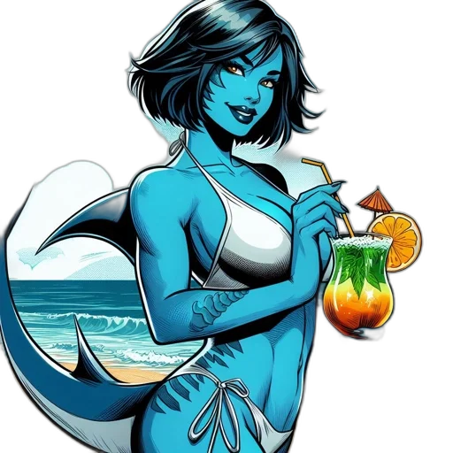 comic book art, concept art, fantasy art, cartoon transparent PNG cut-out