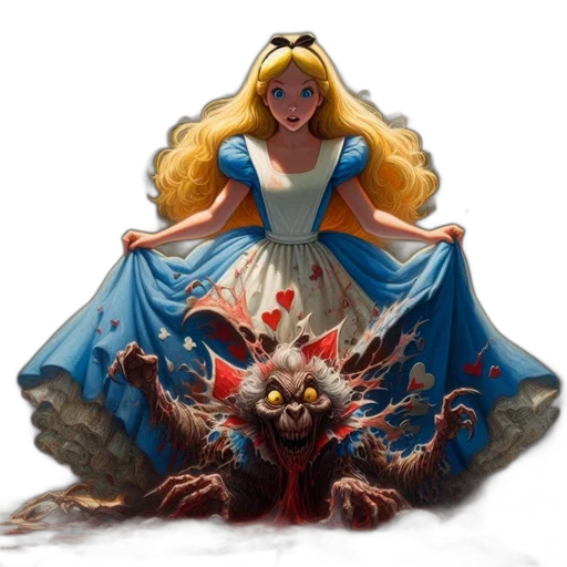 creature, dress, crown, concept art transparent PNG cut-out