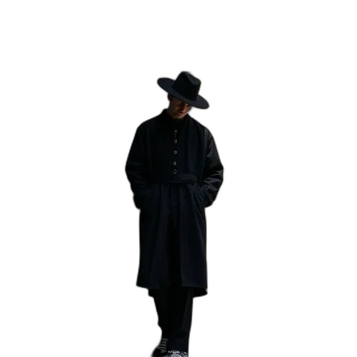 jacket, hat, staff, umbrella transparent PNG cut-out