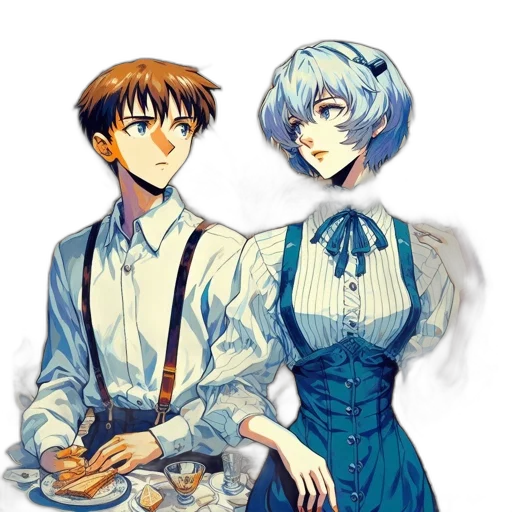 dress, staff, robot, anime transparent PNG cut-out