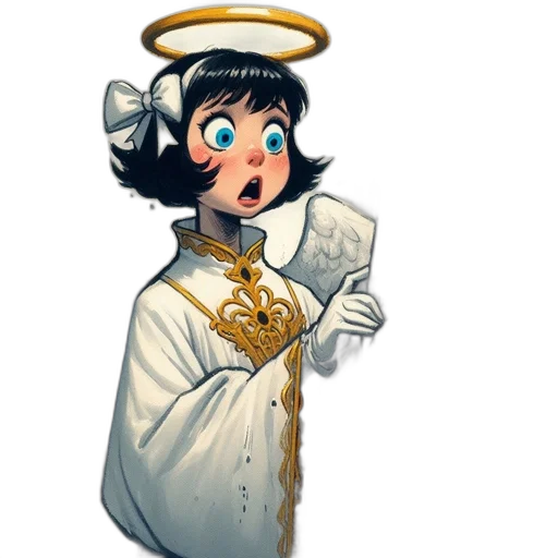 staff, dress, crown, concept art transparent PNG cut-out