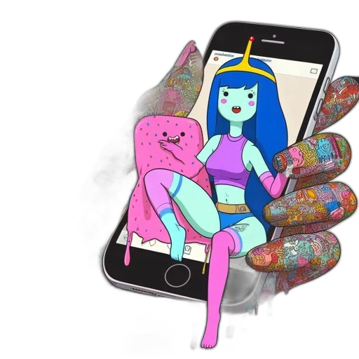 dress, concept art, vaporwave, cartoon transparent PNG cut-out