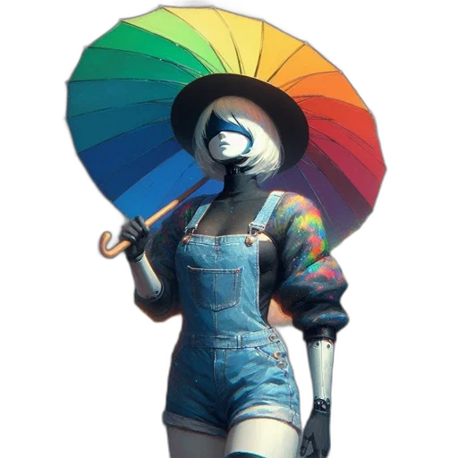 umbrella, hat, jacket, mask transparent PNG cut-out