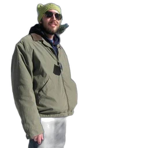 jacket, staff, hat, 3d render transparent PNG cut-out