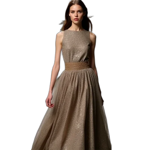 dress, earth tones, golden, dark transparent PNG cut-out