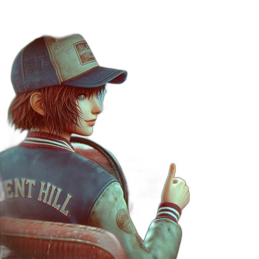 hat, jacket, concept art, 3d render transparent PNG cut-out