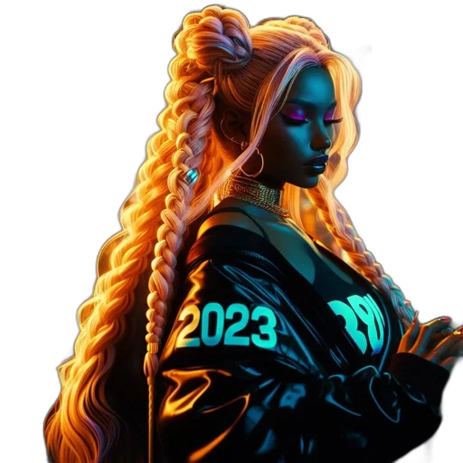 hair, jacket, dress, staff transparent PNG cut-out