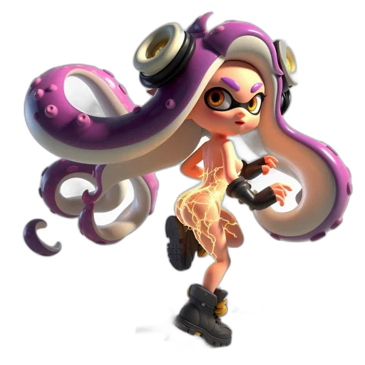 dress, weapon, staff, hair transparent PNG cut-out