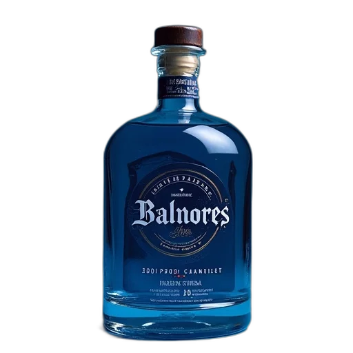 bottle, 3d render, blue, alcohol transparent PNG cut-out