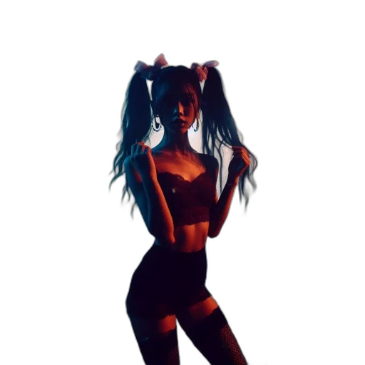 dress, hair, creature, mask transparent PNG cut-out
