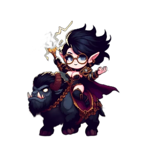 staff, dragon, creature, fantasy art transparent PNG cut-out