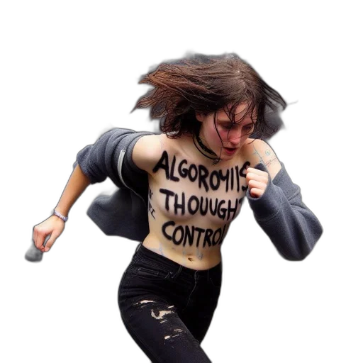 jacket, dress, creature, hair transparent PNG cut-out