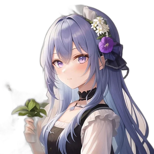 flower, crown, dress, robot transparent PNG cut-out