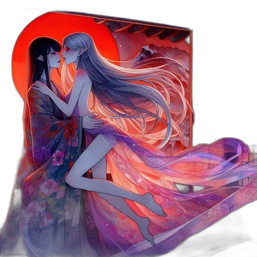 dress, fantasy art, concept art, anime transparent PNG cut-out
