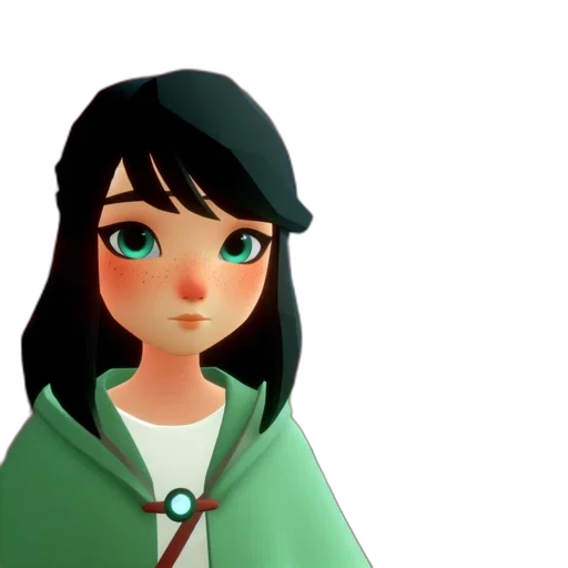 face, 3d render, concept art, cartoon transparent PNG cut-out