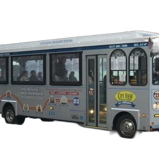 3d render, photorealistic, cityview, trolley transparent PNG cut-out