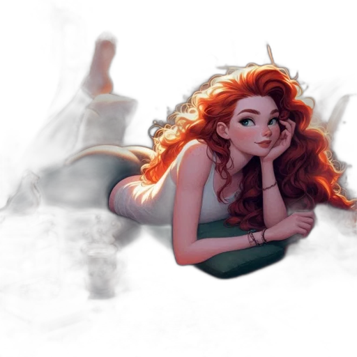 concept art, fantasy art, comic book art, watercolor transparent PNG cut-out