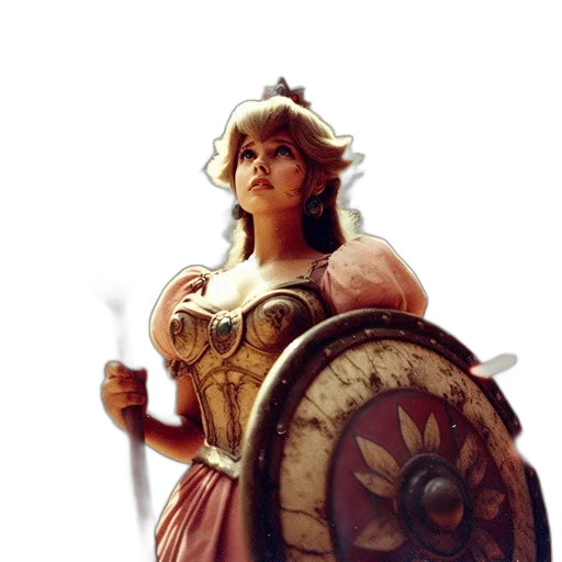 dress, crown, staff, weapon transparent PNG cut-out