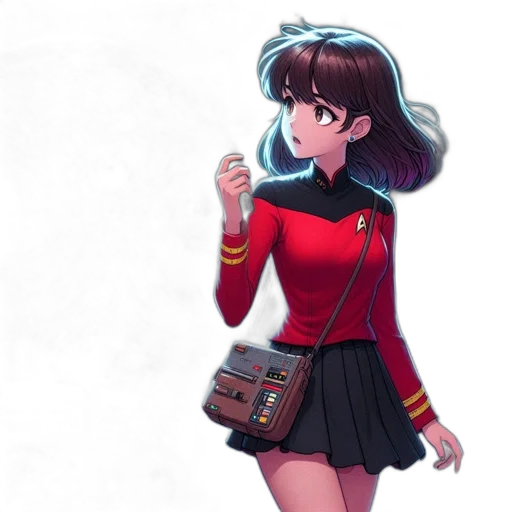 jacket, staff, dress, robot transparent PNG cut-out