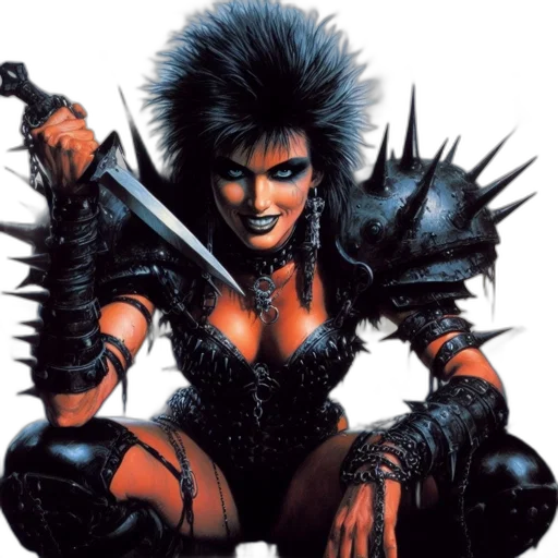 comic book art, concept art, fantasy art, cyberpunk transparent PNG cut-out