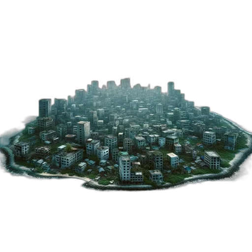 building, crown, 3d render, concept art transparent PNG cut-out