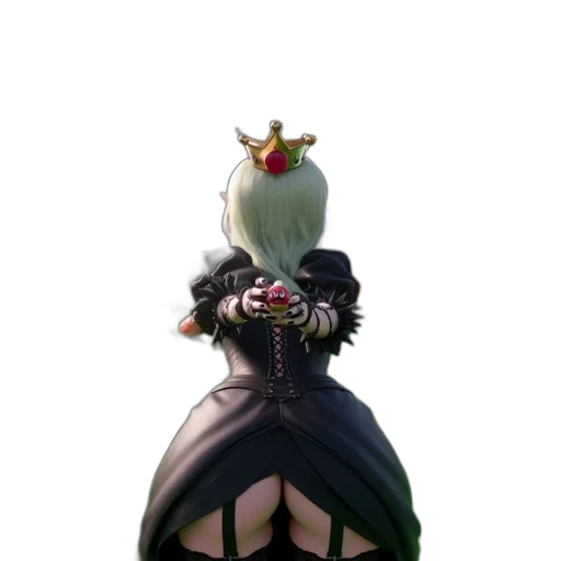 dress, crown, staff, weapon transparent PNG cut-out
