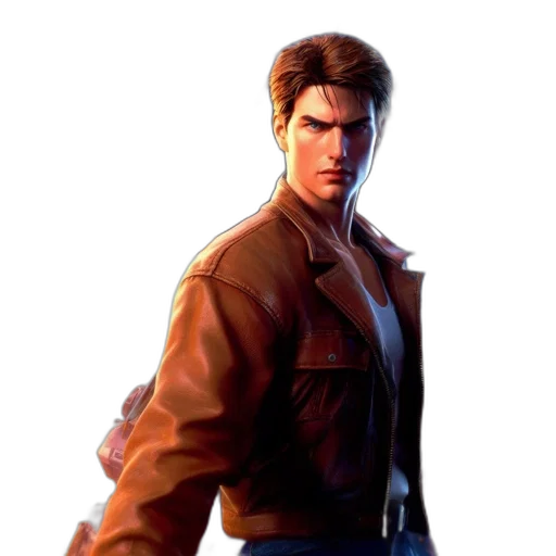 jacket, concept art, comic book art, photorealistic transparent PNG cut-out