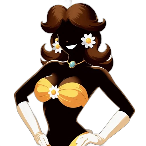 dress, jewelry, flower, staff transparent PNG cut-out