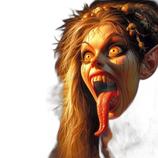 creature, face, mask, staff transparent PNG cut-out