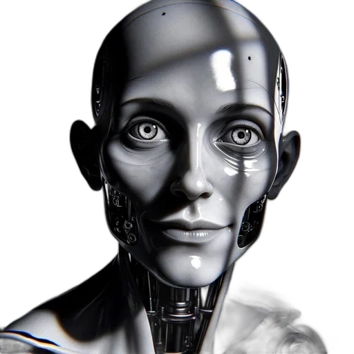 robot, face, mask, 3d render transparent PNG cut-out