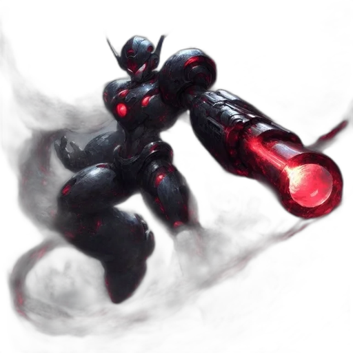robot, weapon, sword, staff transparent PNG cut-out