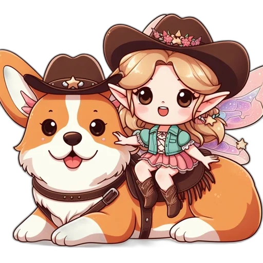 staff, animal, hat, anime transparent PNG cut-out
