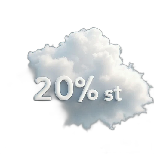 3d render, photorealistic, pastel, cloud transparent PNG cut-out