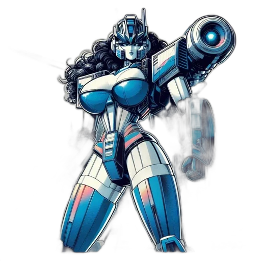robot, weapon, concept art, comic book art transparent PNG cut-out
