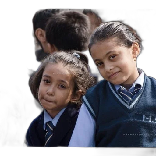 two, young, girls, school transparent PNG cut-out