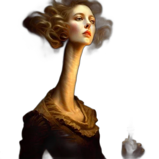 face, dress, staff, jewelry transparent PNG cut-out